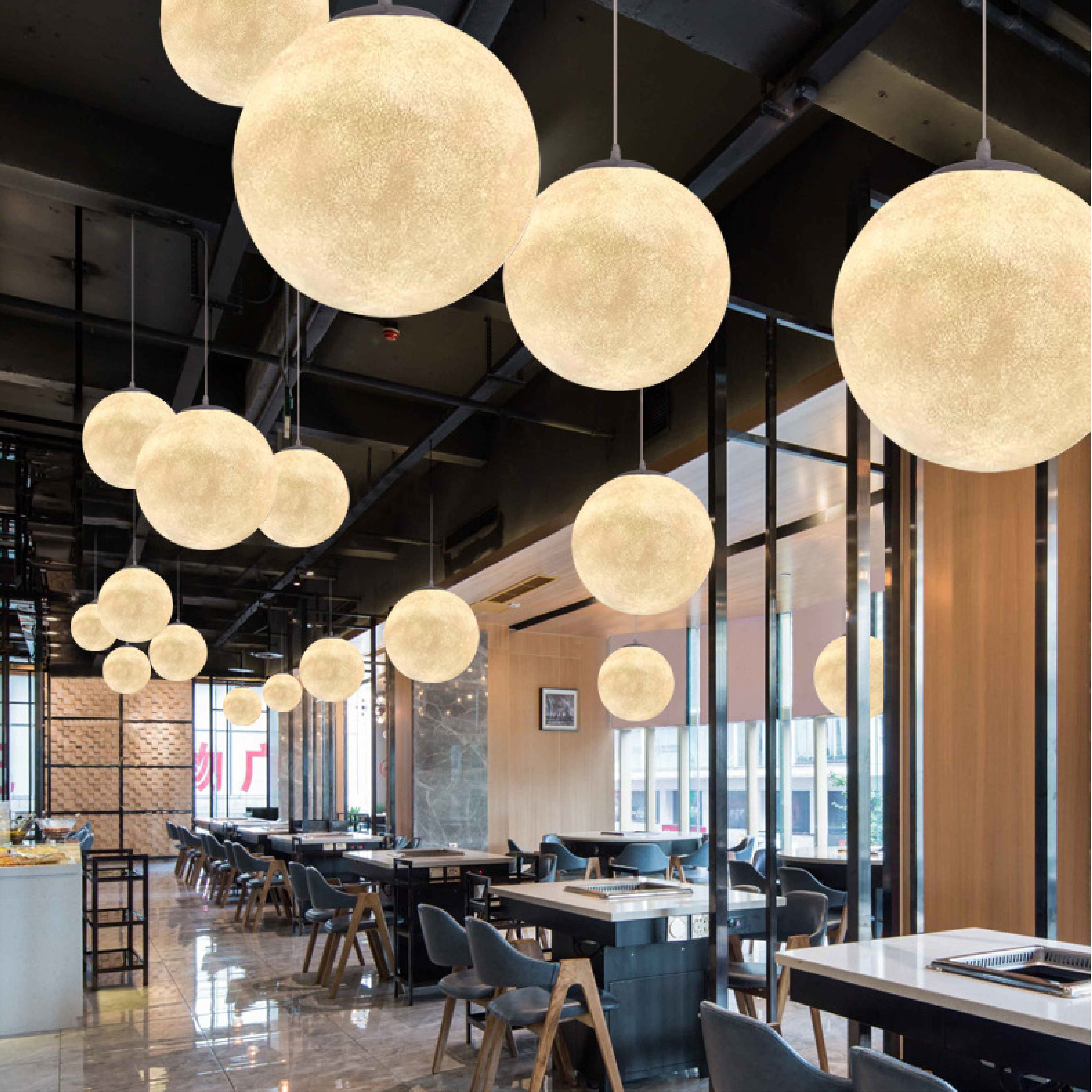 Lunar Glow Moon Pendant Light