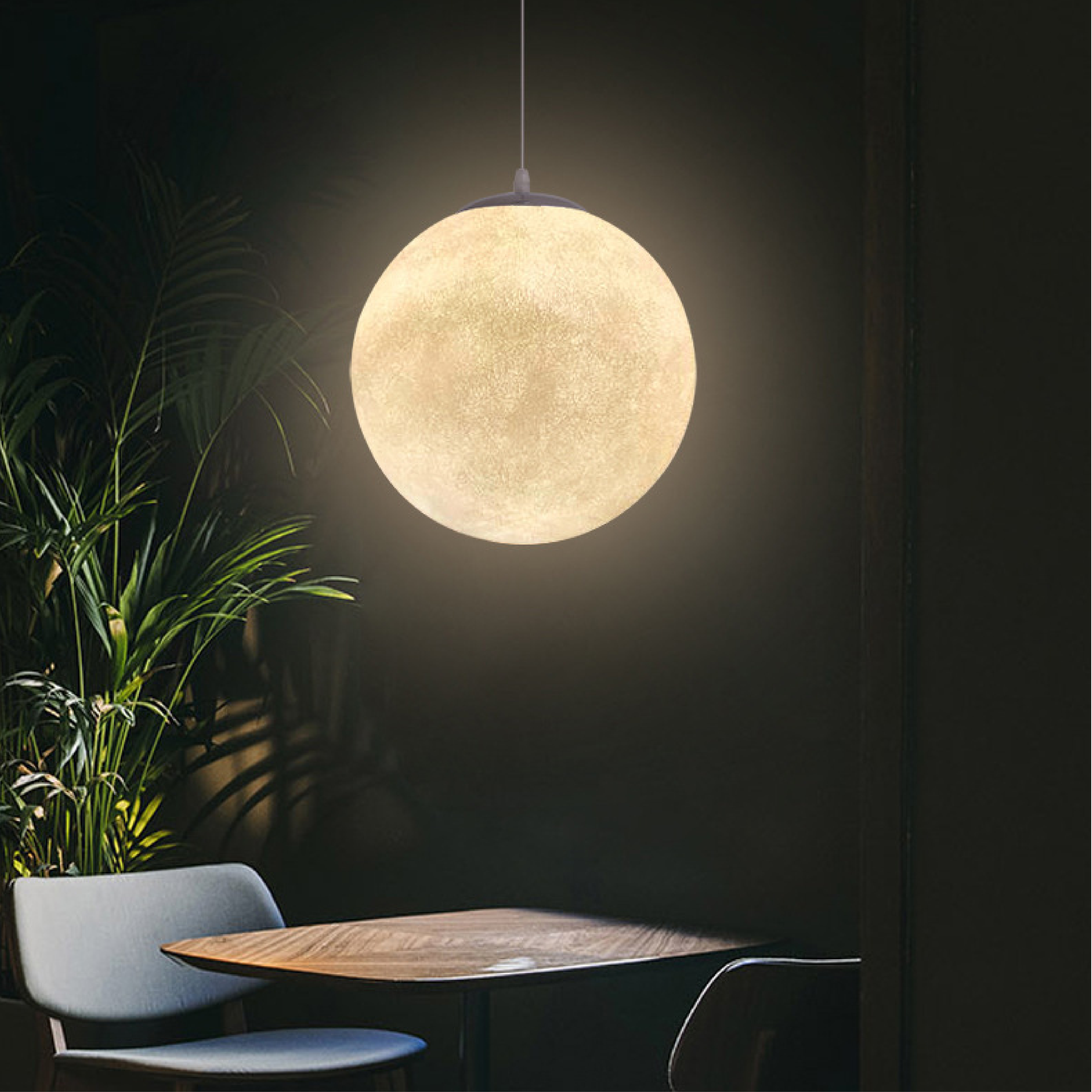 Lunar Glow Moon Pendant Light