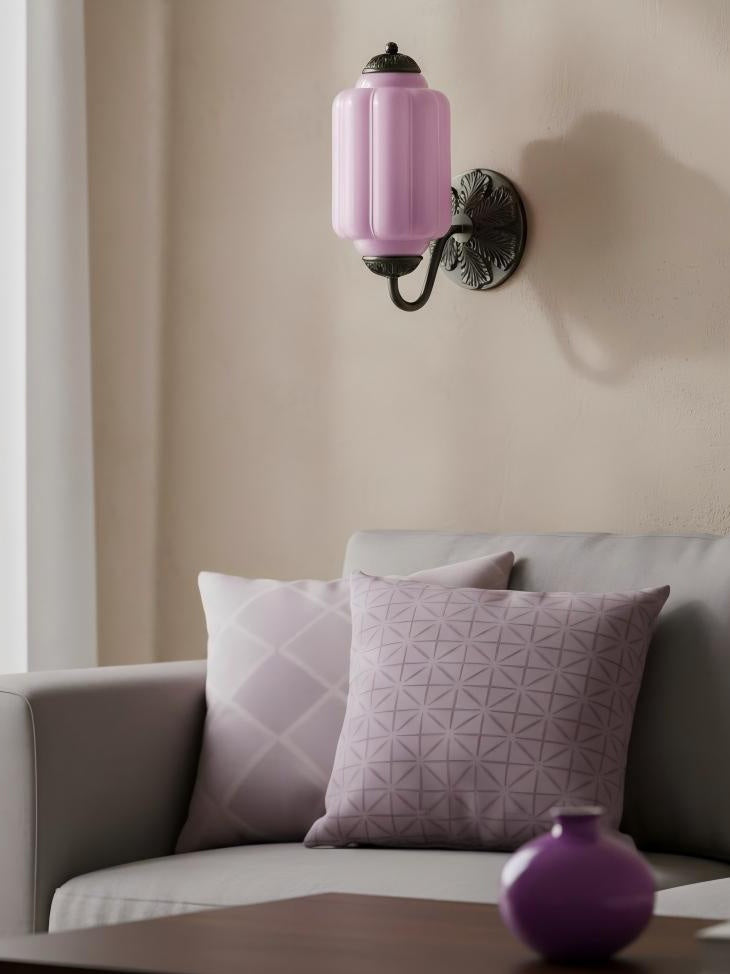 Vintage Milk Glass Wall Sconce Light