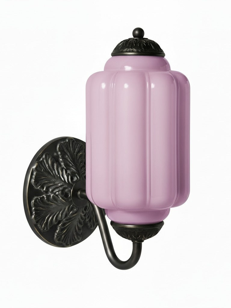 Vintage Milk Glass Wall Sconce Light