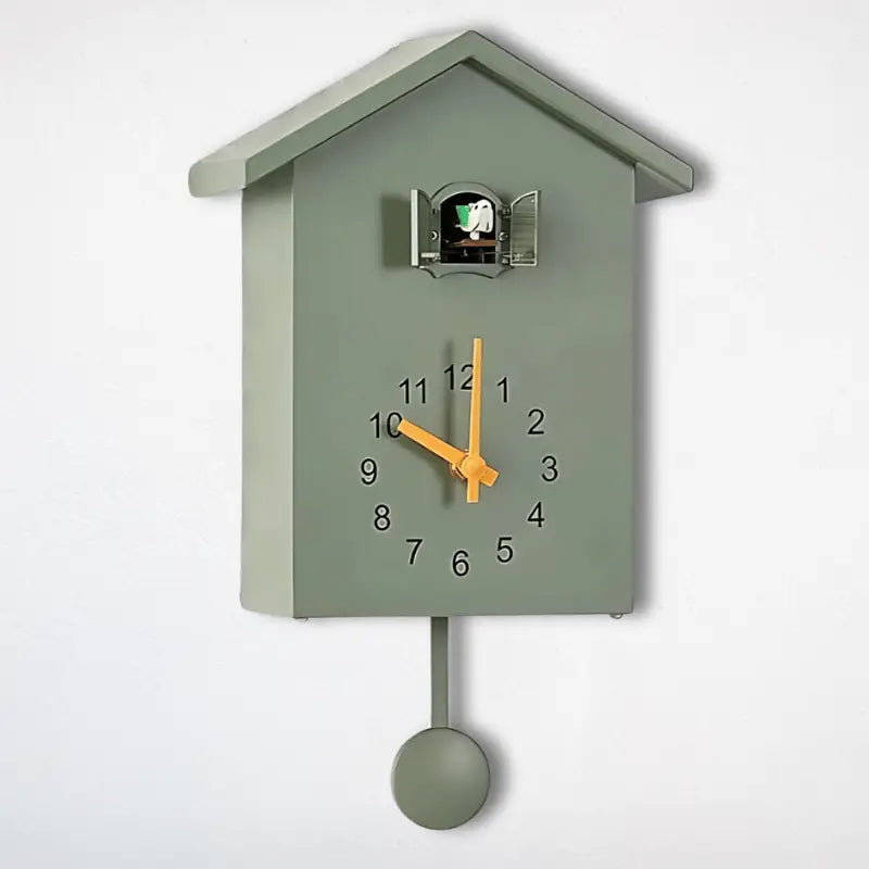 House Shaped Cuckoo Wall Clock with Pendulum