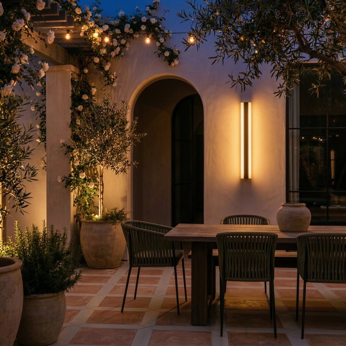 Modern Metal Linear Outdoor Wall Light for Garden Lighting