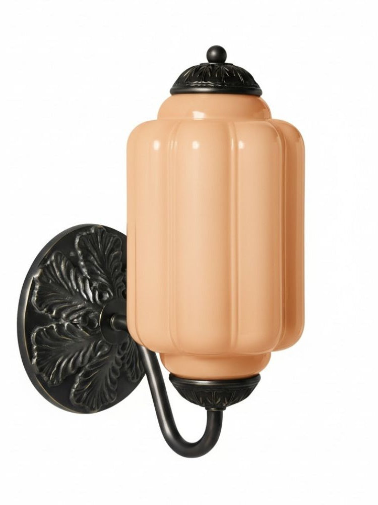 Vintage Milk Glass Wall Sconce Light