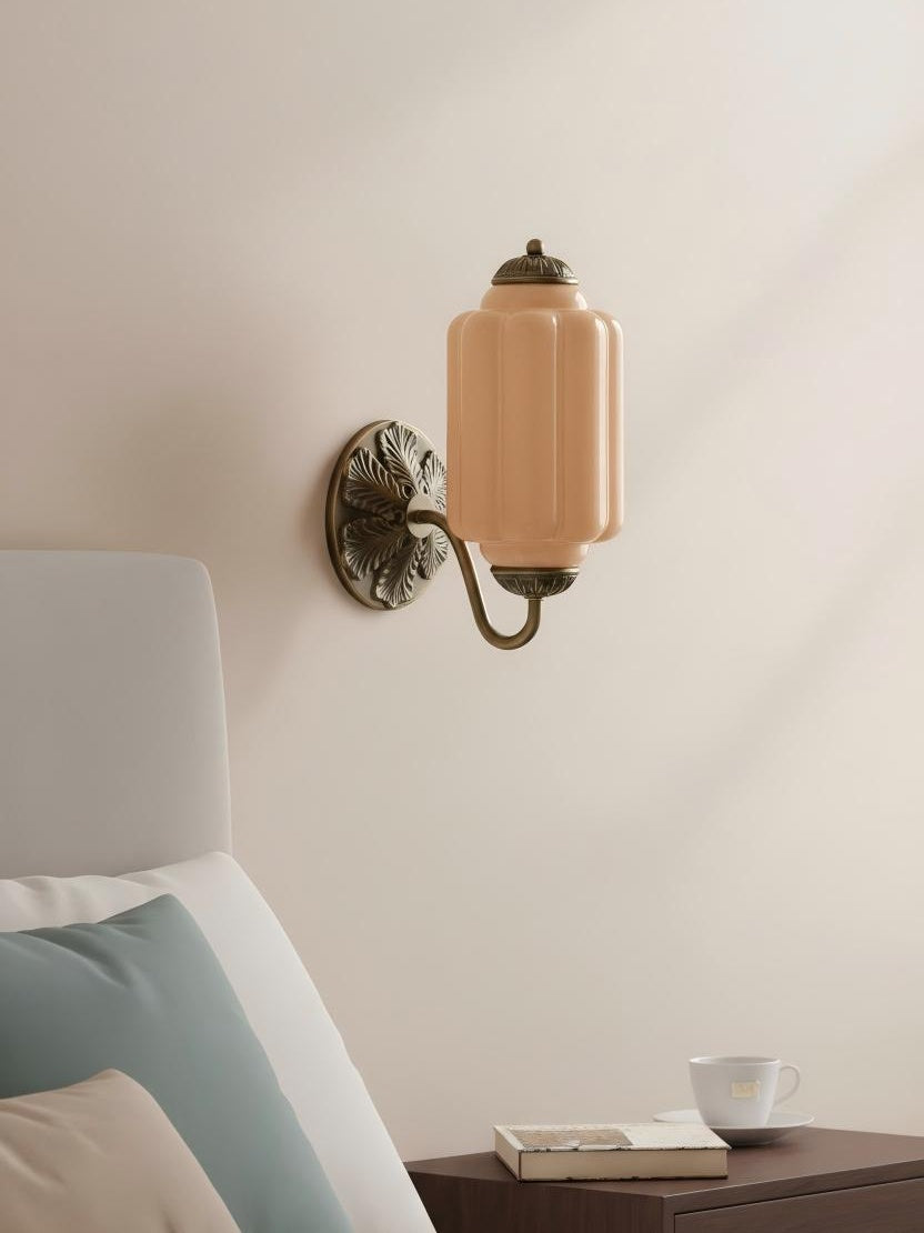 Vintage Milk Glass Wall Sconce Light