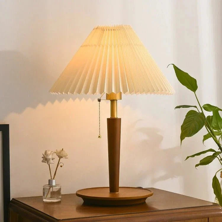 Vintage Wooden Table Lamp