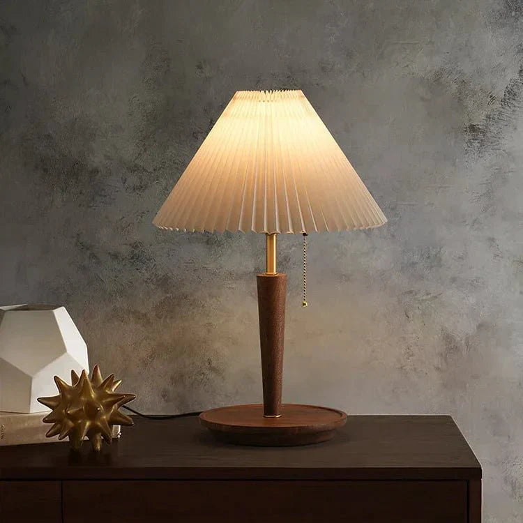 Vintage Wooden Table Lamp