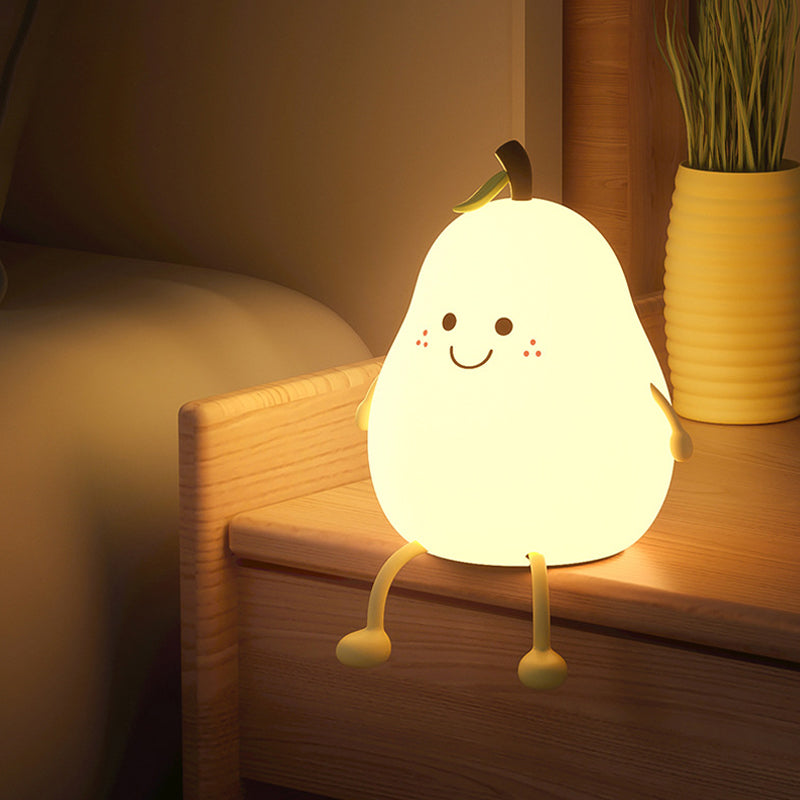 Pear Shaped Night Light With Soft Adjustable Glow