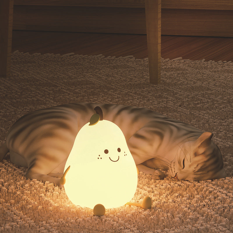 Pear Shaped Night Light With Soft Adjustable Glow