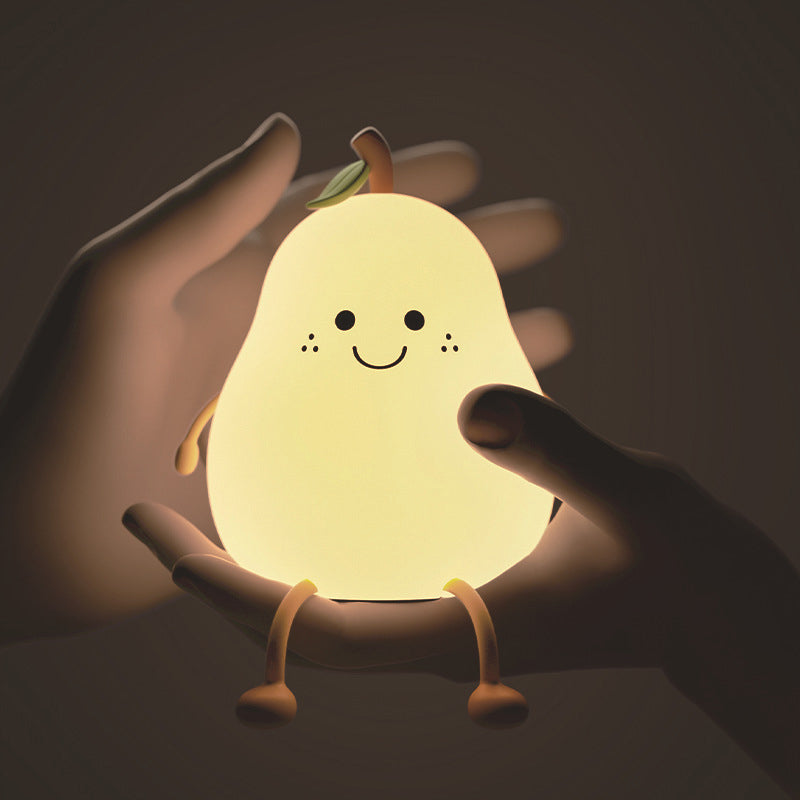 Pear Shaped Night Light With Soft Adjustable Glow