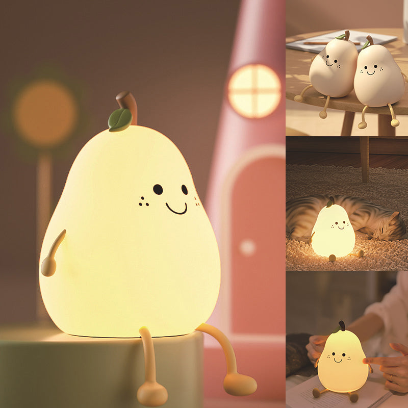 Pear Shaped Night Light With Soft Adjustable Glow