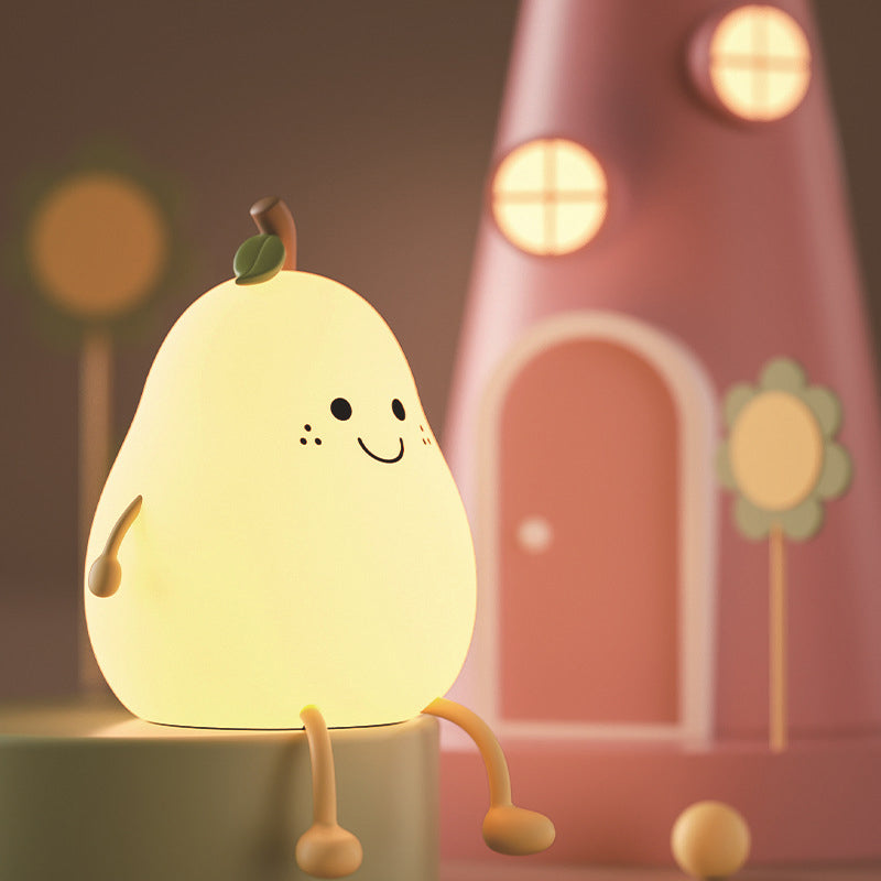 Pear Shaped Night Light With Soft Adjustable Glow