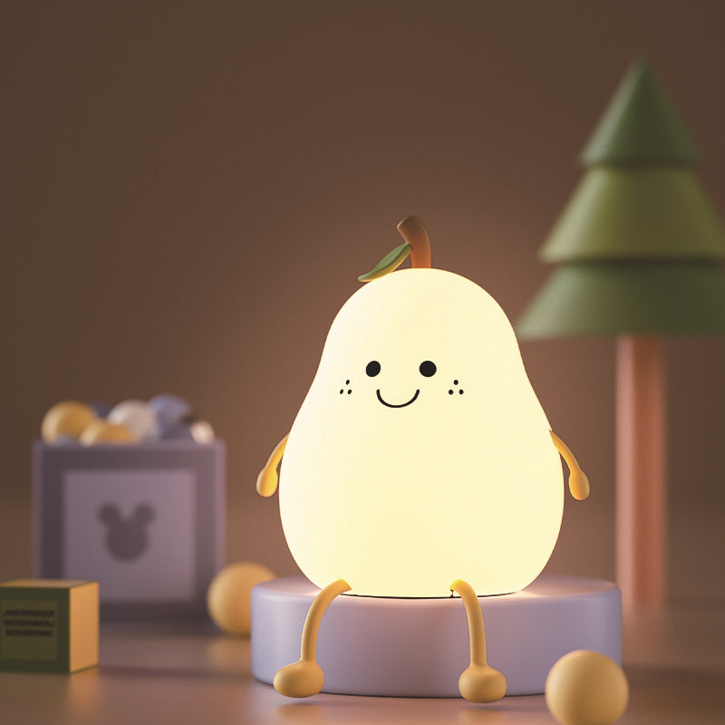 Pear Shaped Night Light With Soft Adjustable Glow