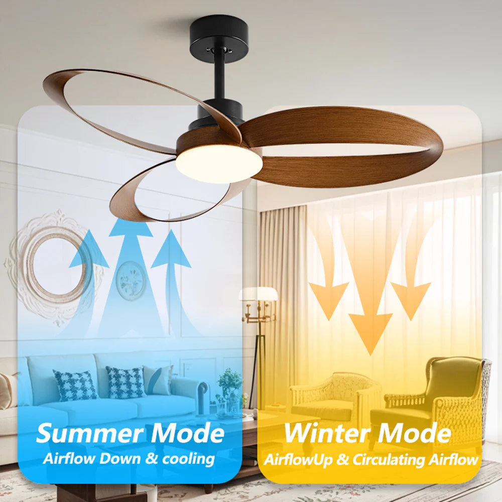 Modern Ceiling Fan with Dimmable LED Light 5
