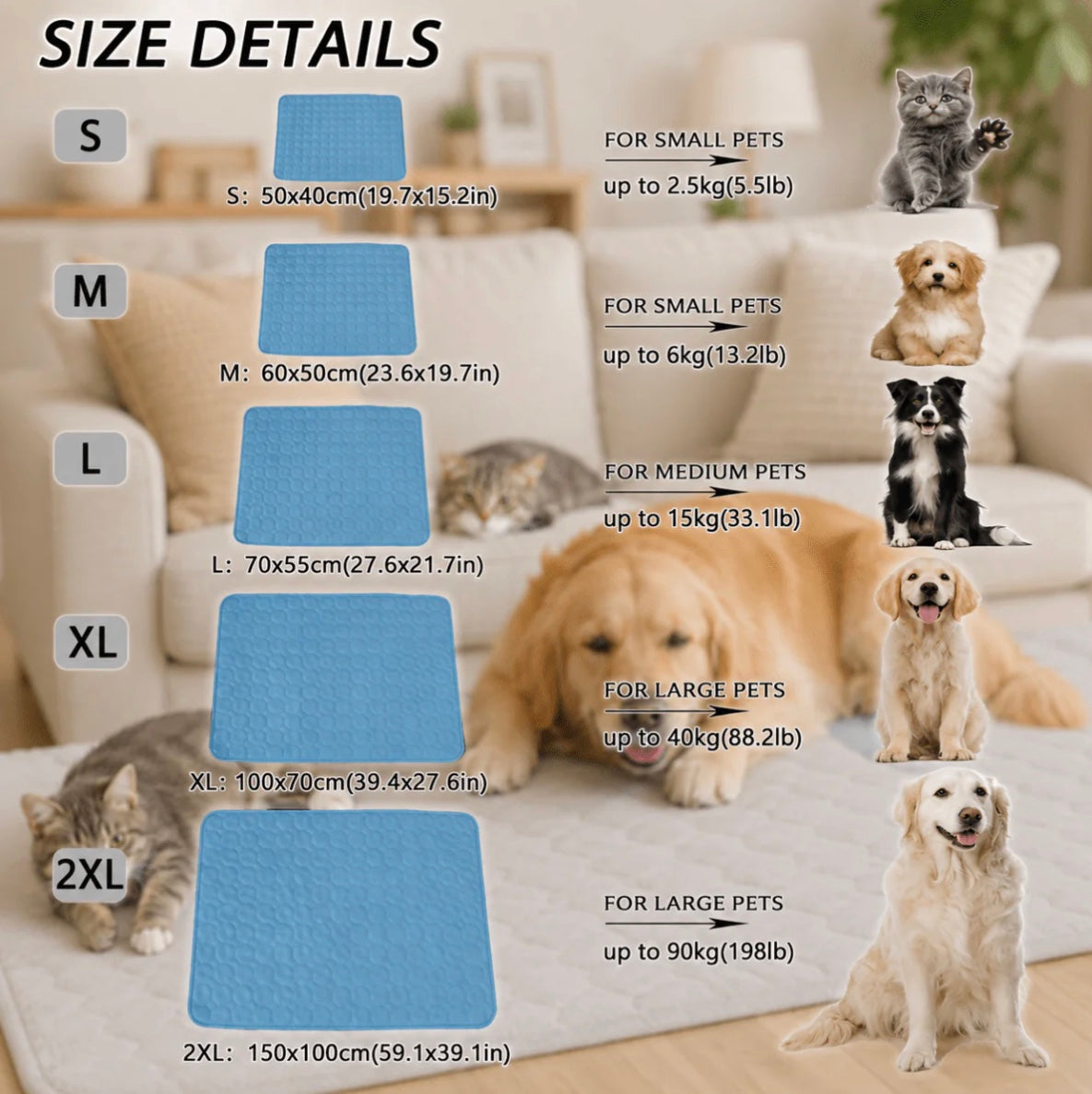 Cooling Pet Mat for Cats & Dogs 8
