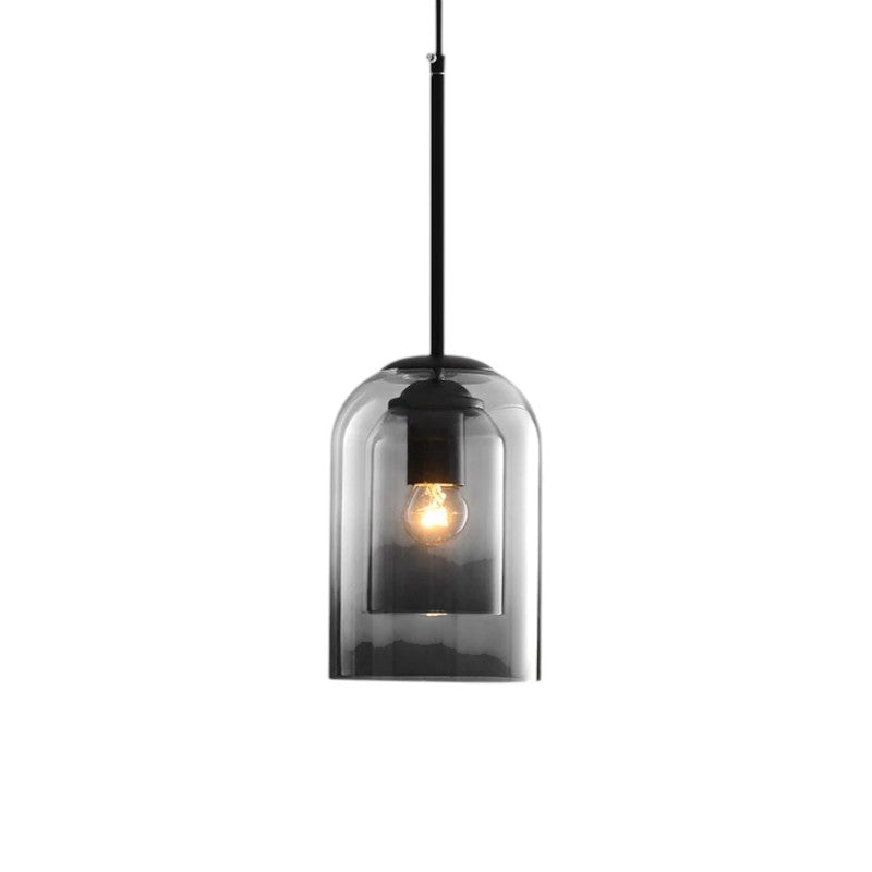 Contemporary Tinted Glass Kitchen Island Pendant