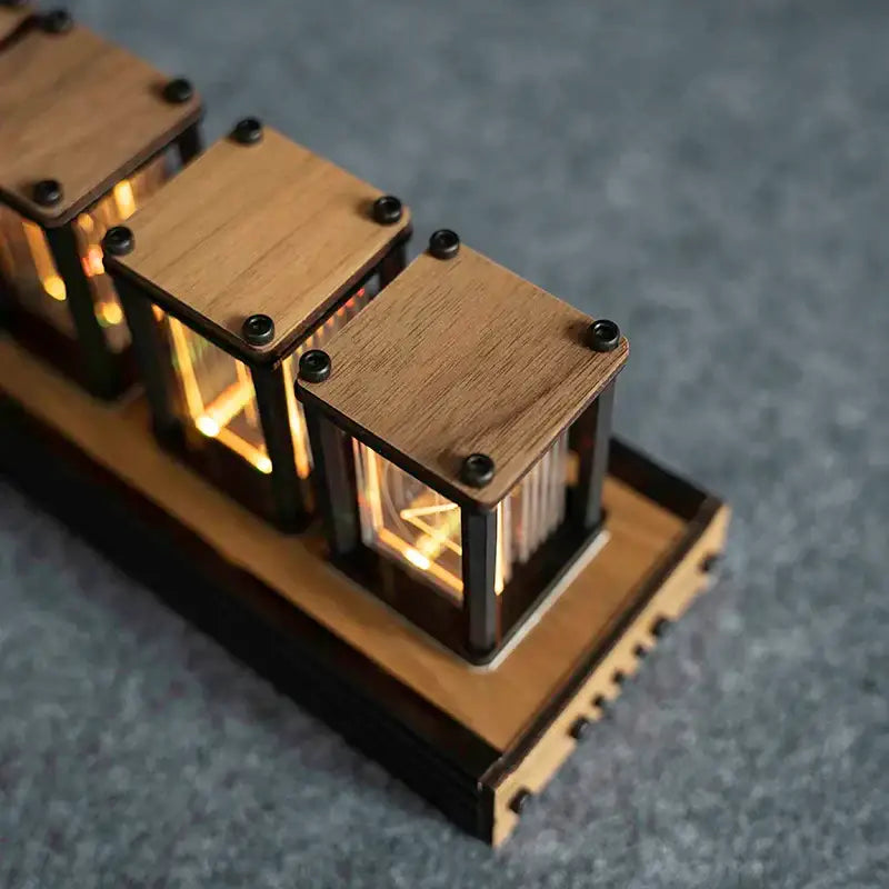 Retro Style Nixie Tube Table Clock with Six Digit Display