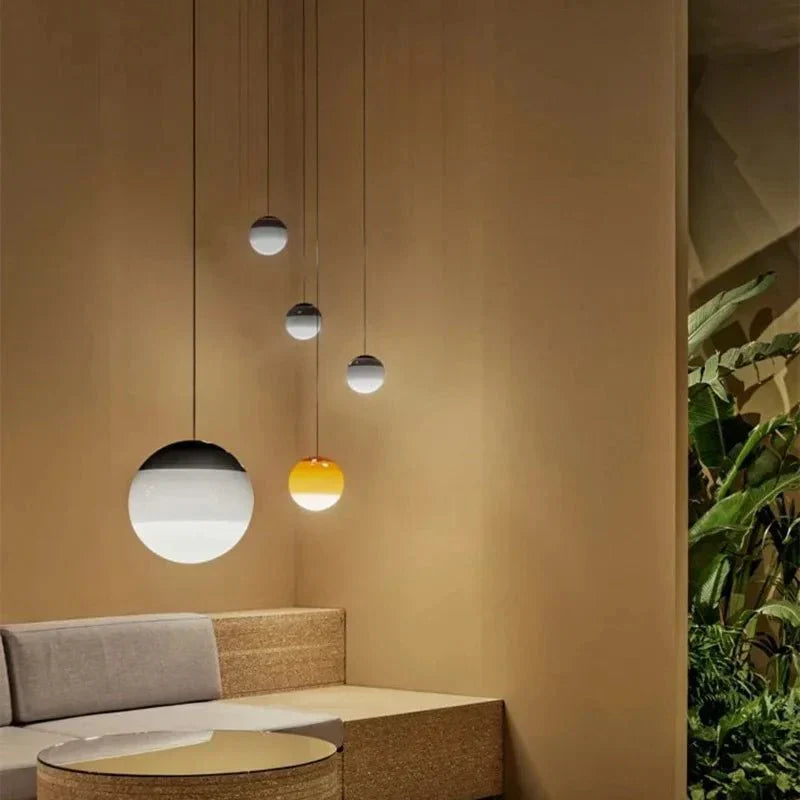 Color Gradient Glass Pendant Lamp Modern Lighting