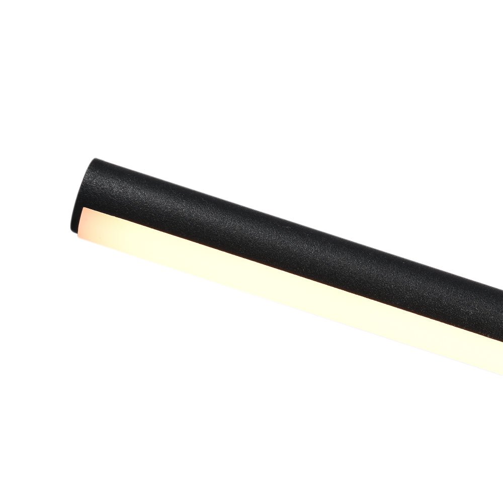 Modern Black Dimmable LED Linear Ceiling Pendant Light