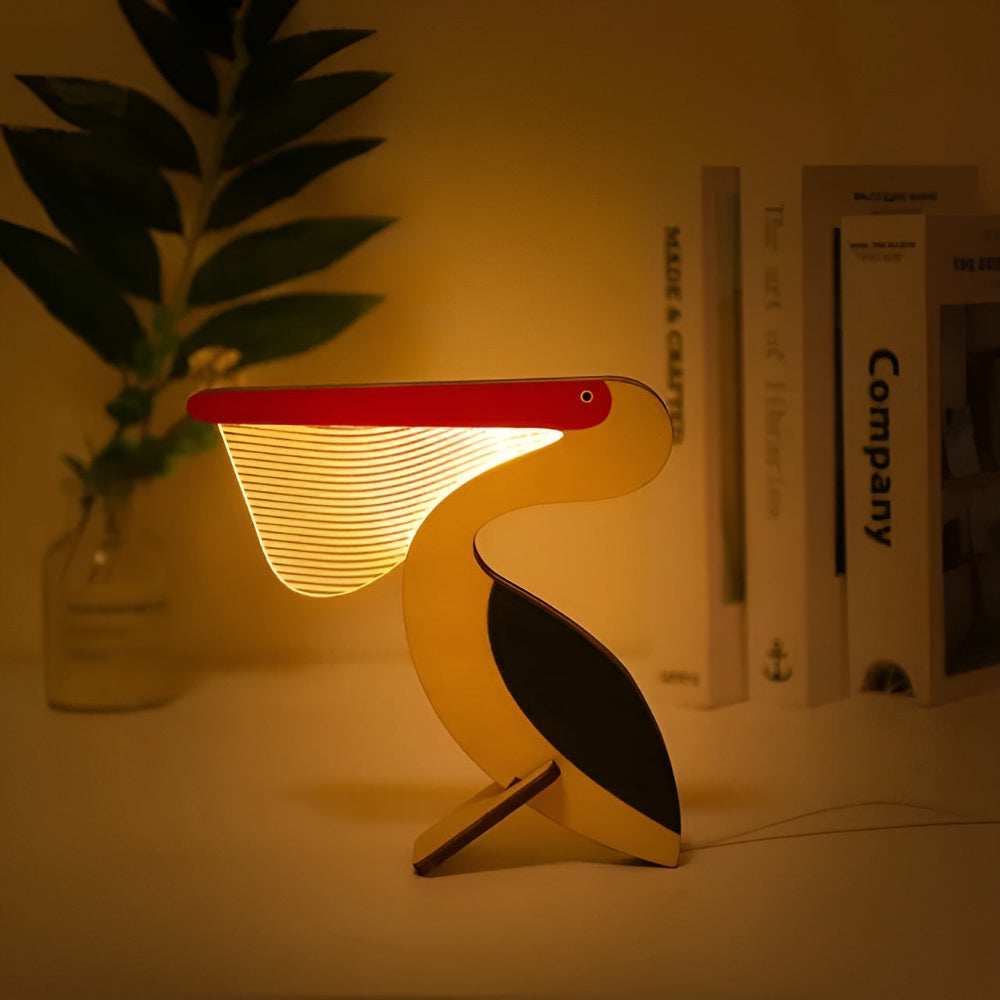 Decorative Wooden Animal Table Lamp
