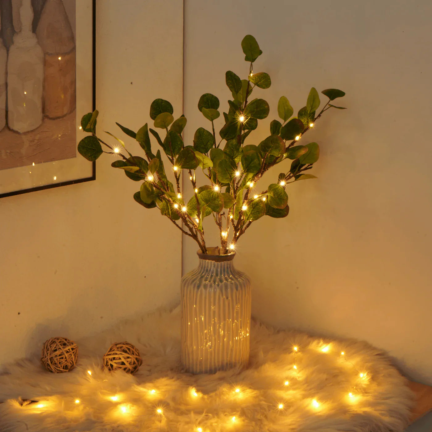Decorative LED Branch Vase Light
