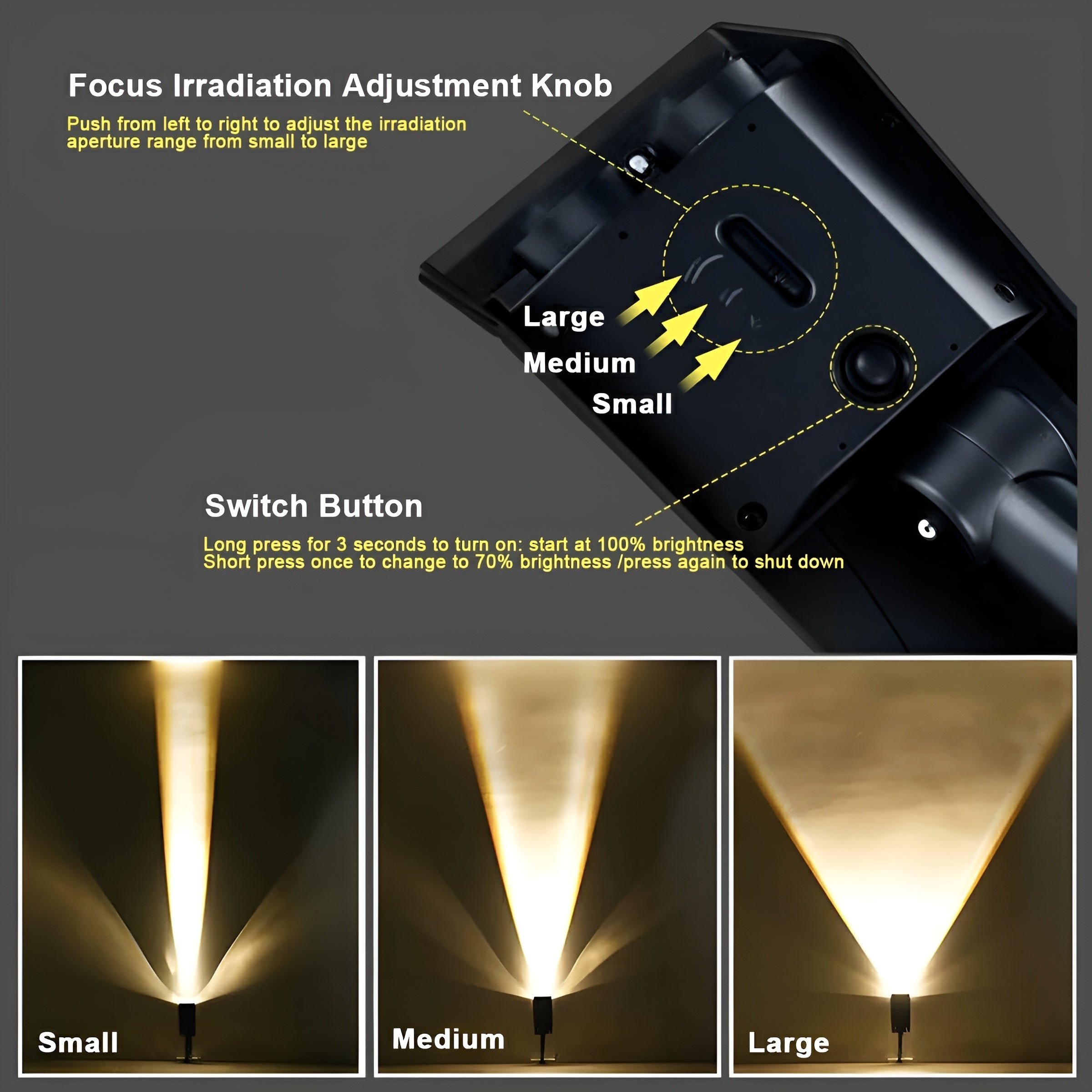 Solar Outdoor Spot Light Adjustable Head Garden Light