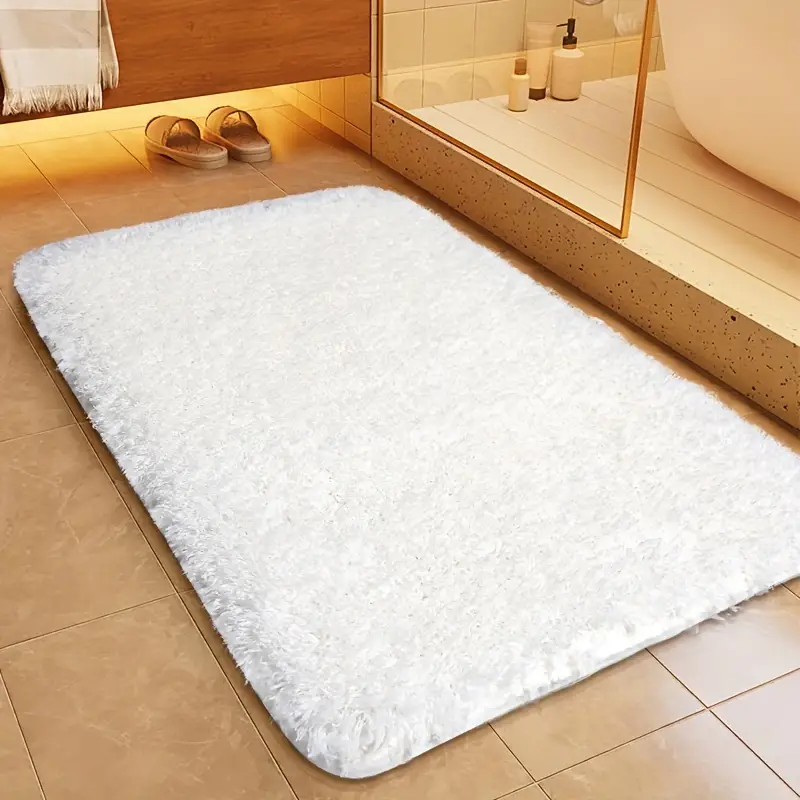 Soft Anti Slip Bath Mat Plush Bathroom Rug Quick Dry