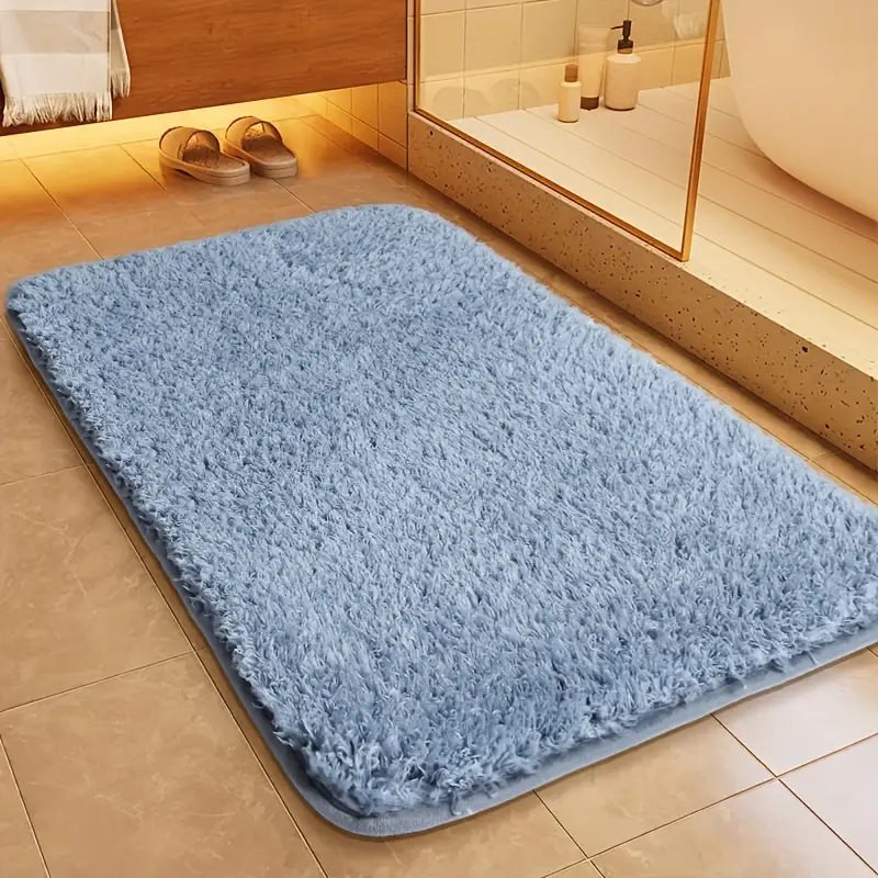 Soft Anti Slip Bath Mat Plush Bathroom Rug Quick Dry