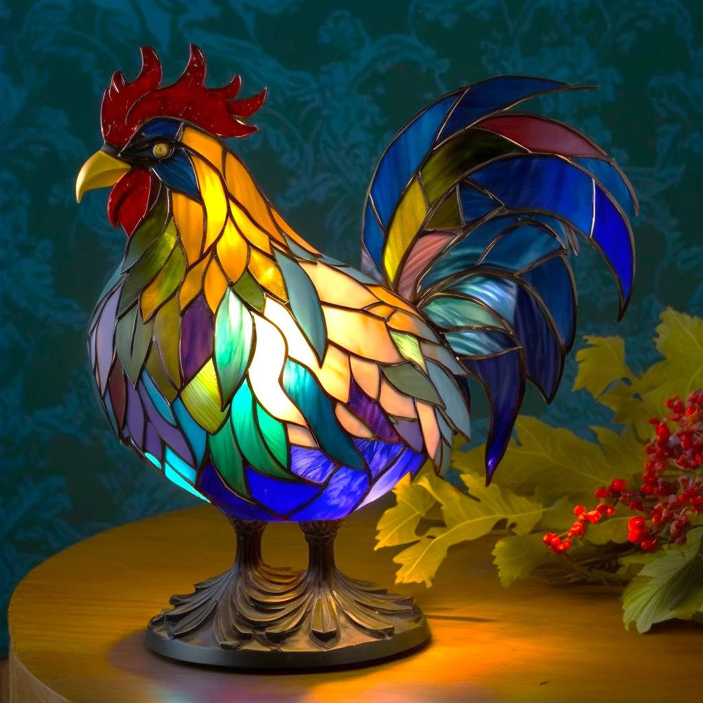 Stained Glass Animal Table Lamp