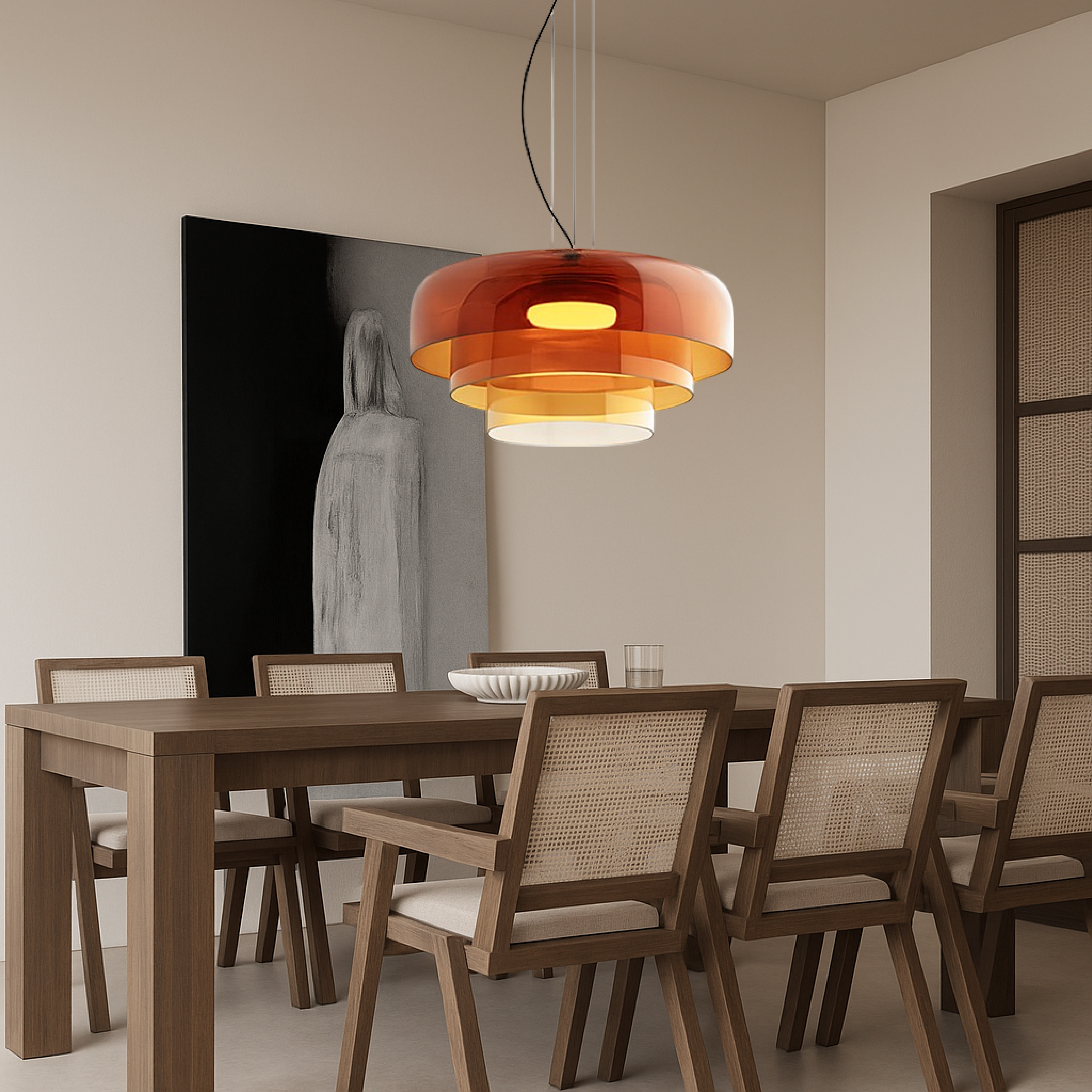 Layered Glass Pendant Light