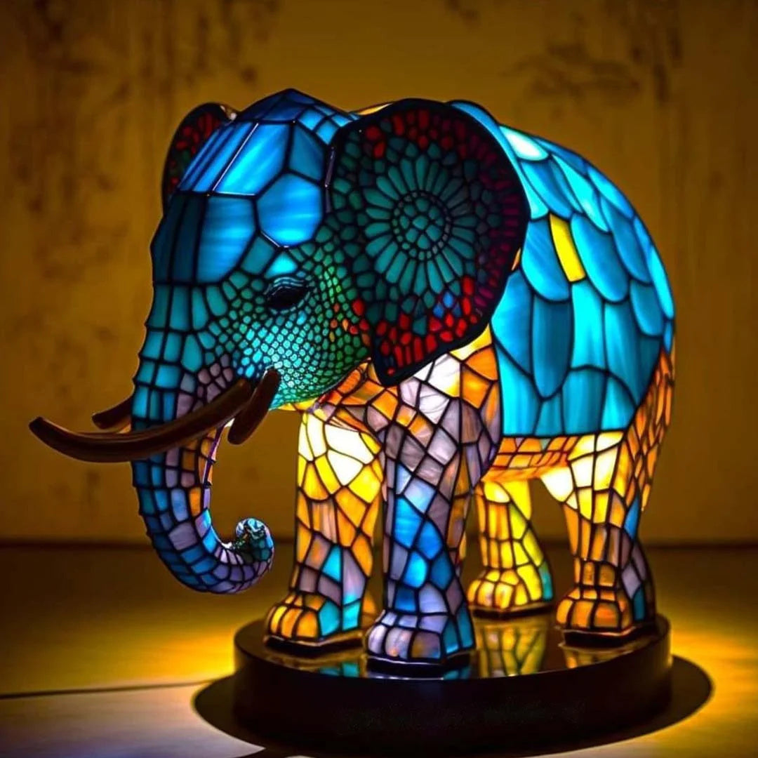 Stained Glass Animal Table Lamp