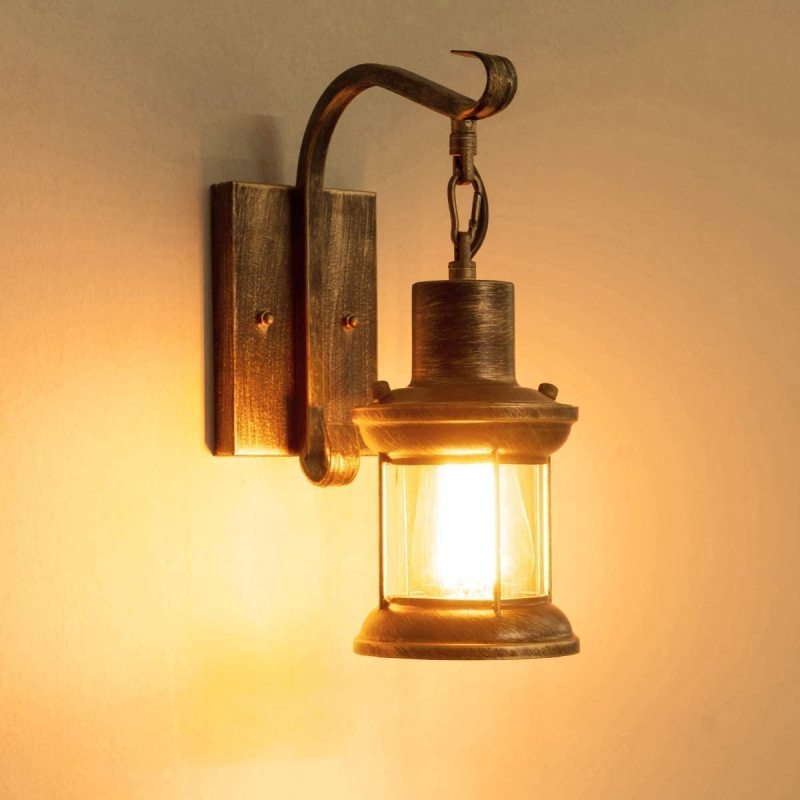 Vintage Industrial Wall Lantern