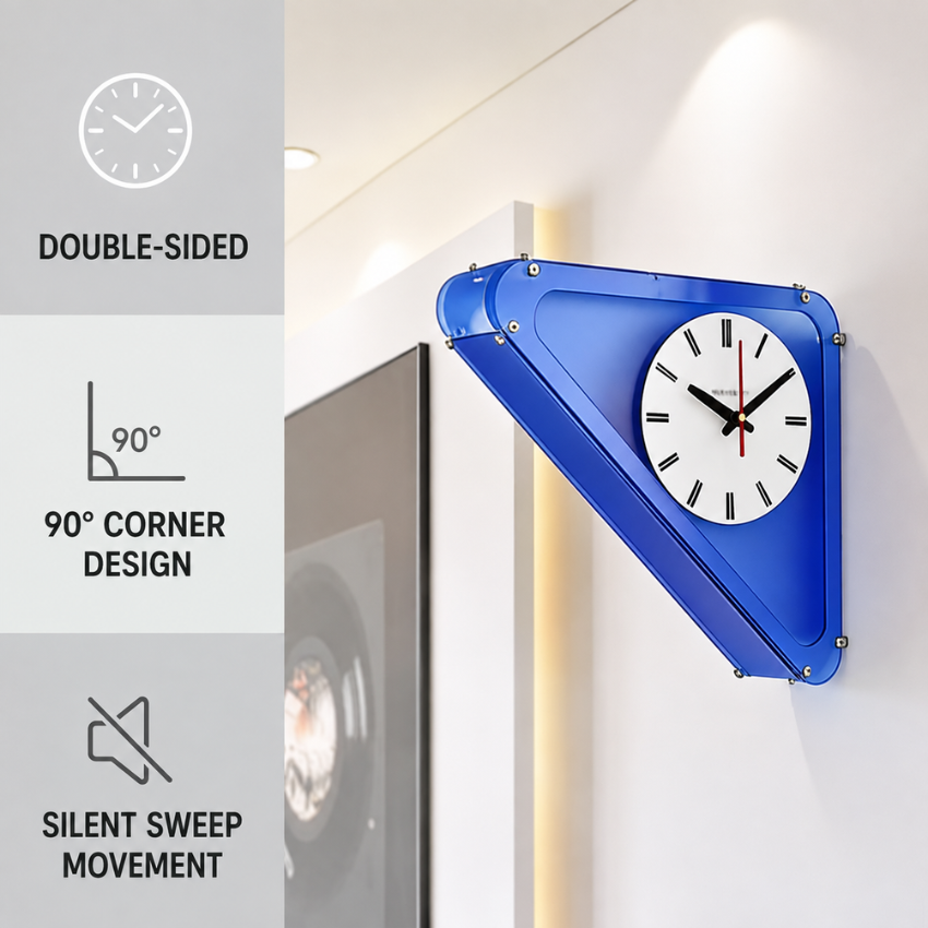 Horloge murale géométrique minimaliste design