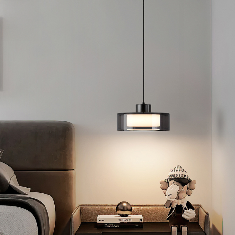 Modern Italian Smoked Glass Pendant Light