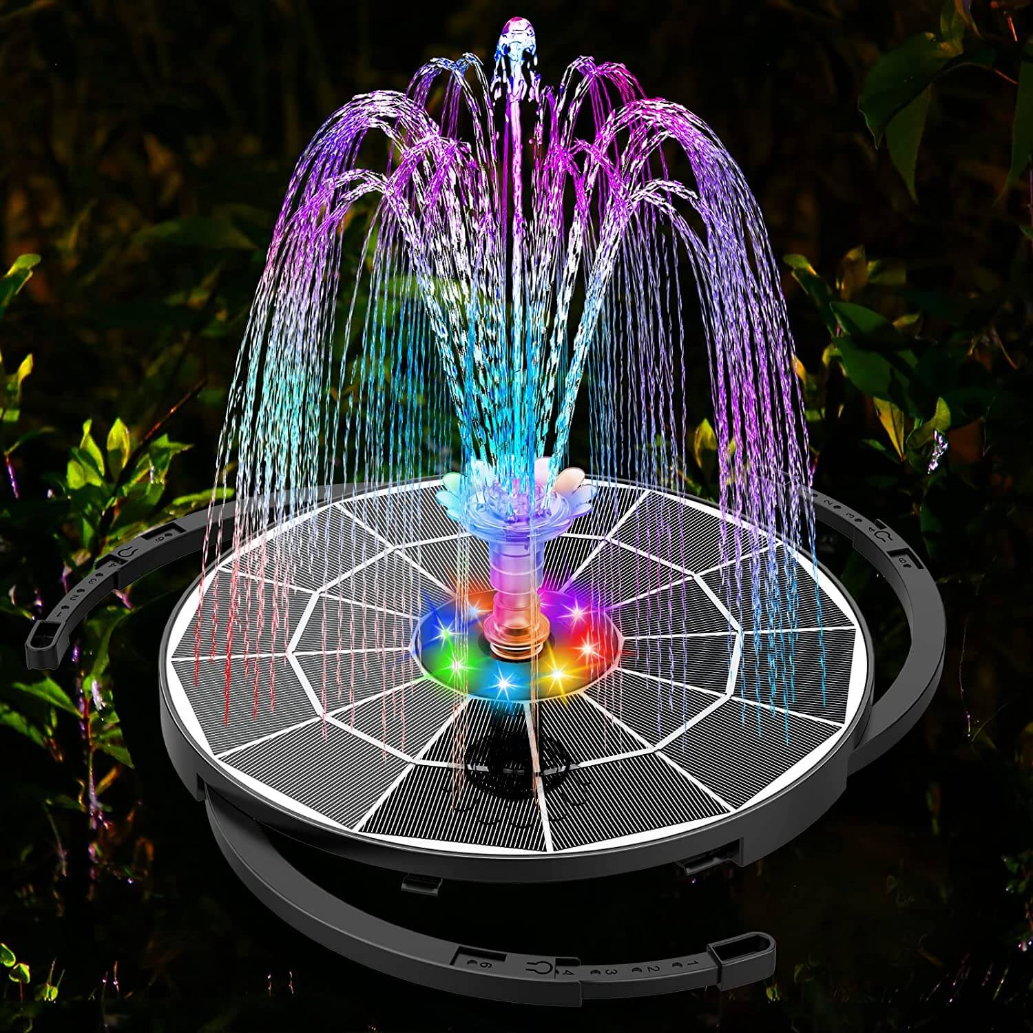 Zonne-energie Fonteinpomp met LED Lichten Buiten Waterfunctie