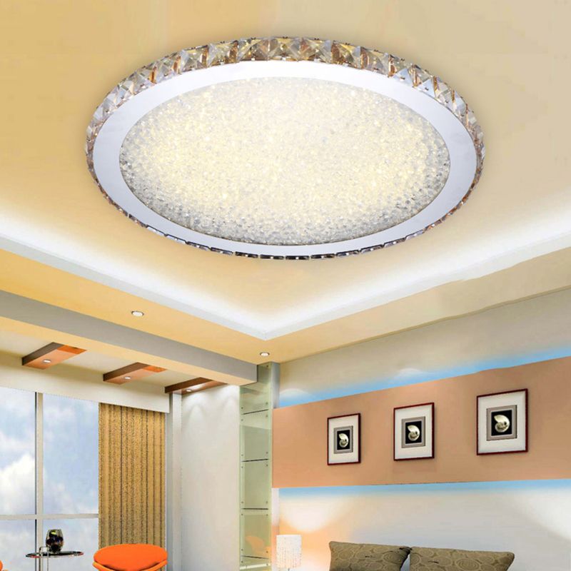 Crystal Halo Flush Mount Ceiling Light