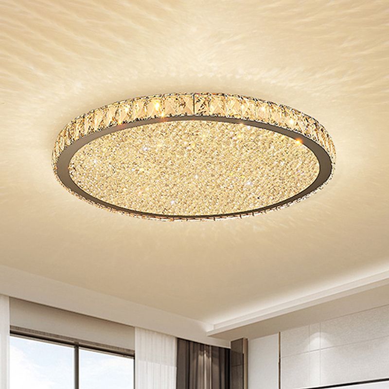 Crystal Halo Flush Mount Ceiling Light