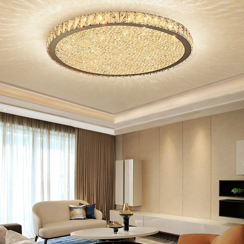 Crystal Halo Flush Mount Ceiling Light