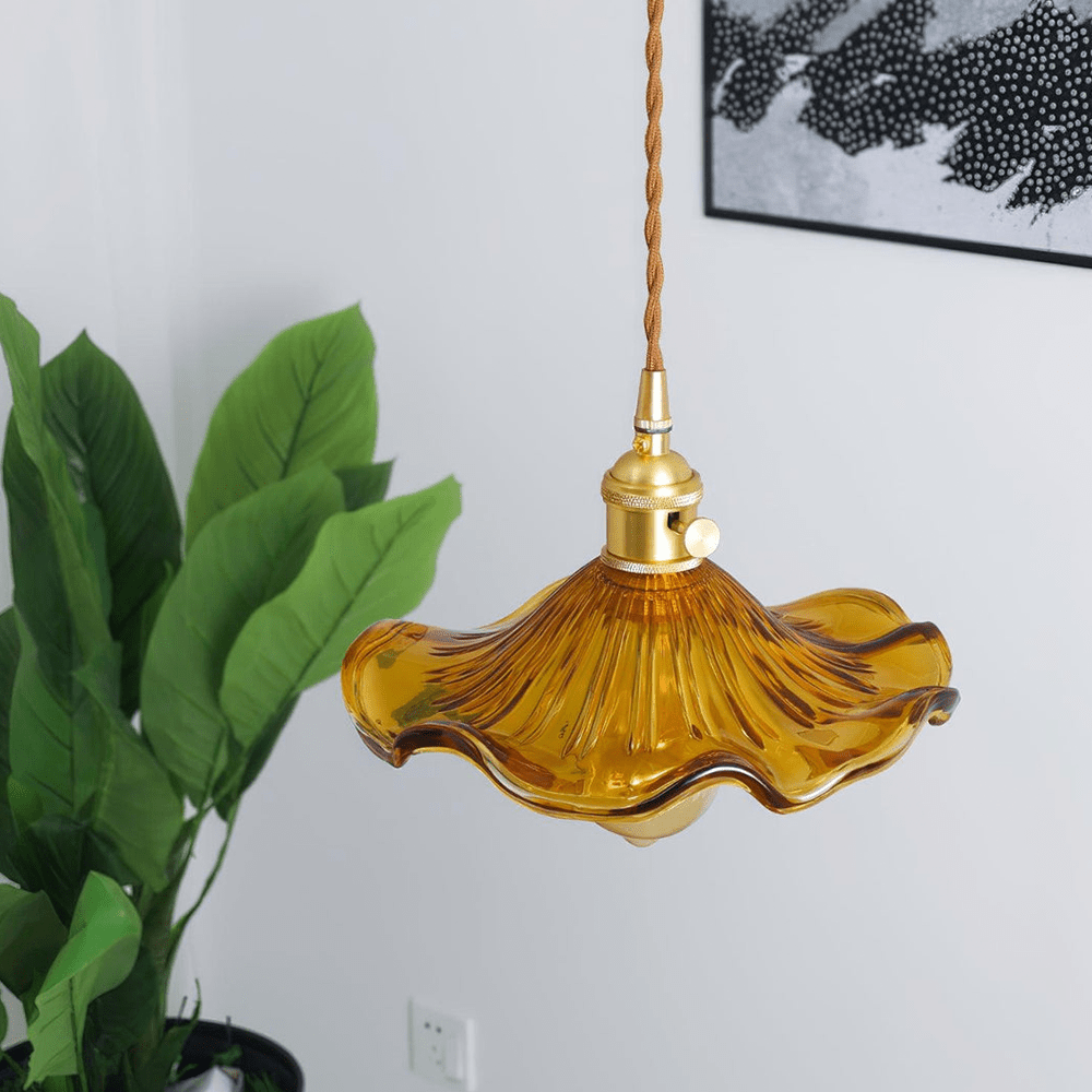 Vintage Hibiscus Pendant Light
