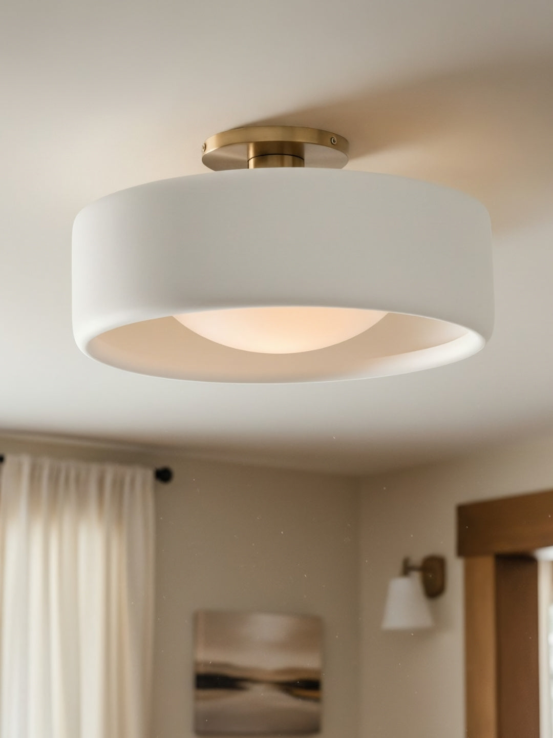 Porcelain Flush Mount Ceiling Light