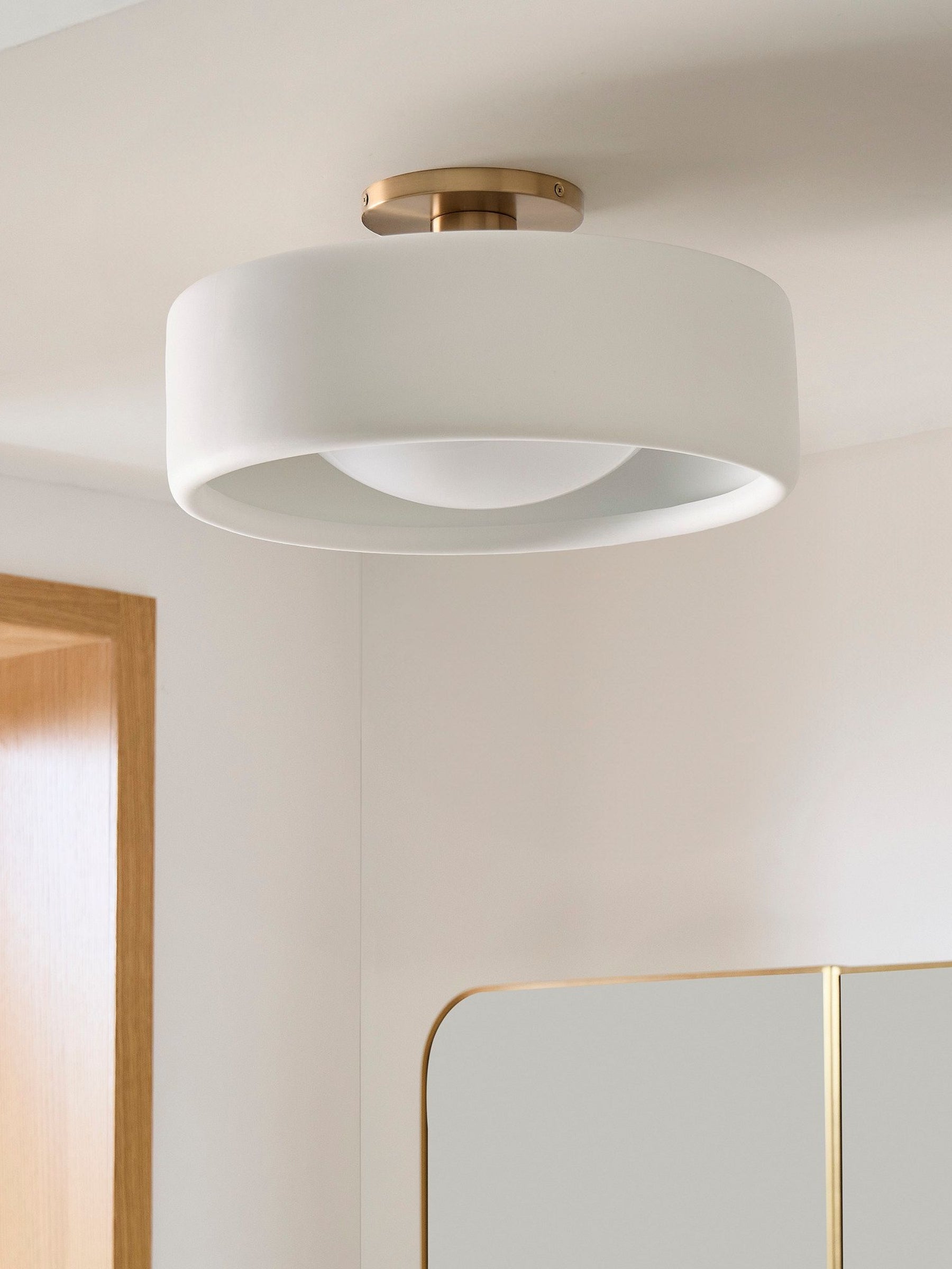 Porcelain Flush Mount Ceiling Light