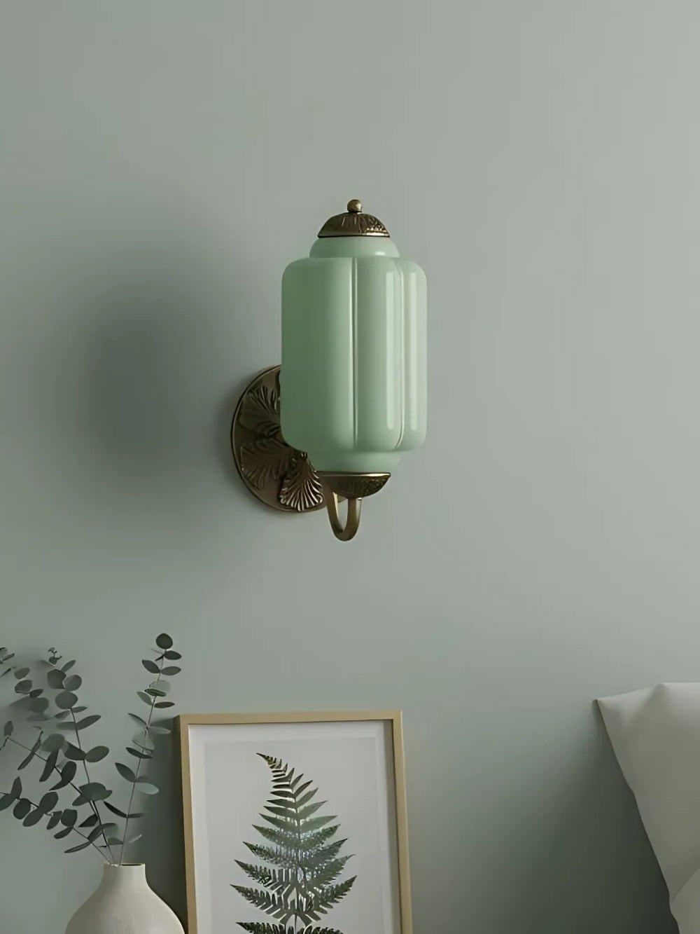 Vintage Milk Glass Wall Sconce Light