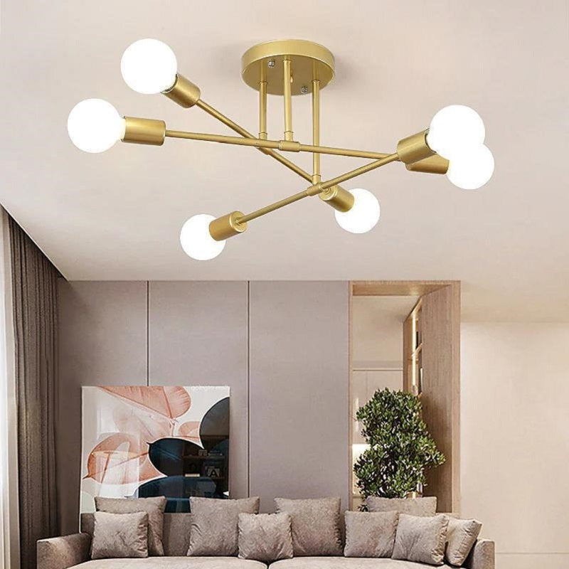 Lustre LED moderne semi-plafonnier pour le salon