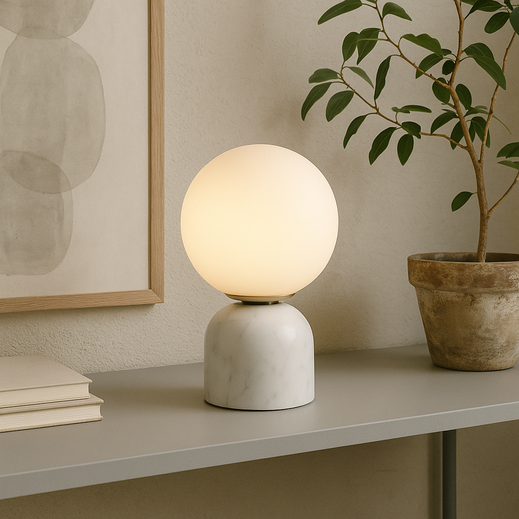 Marble Globe Table Lamp
