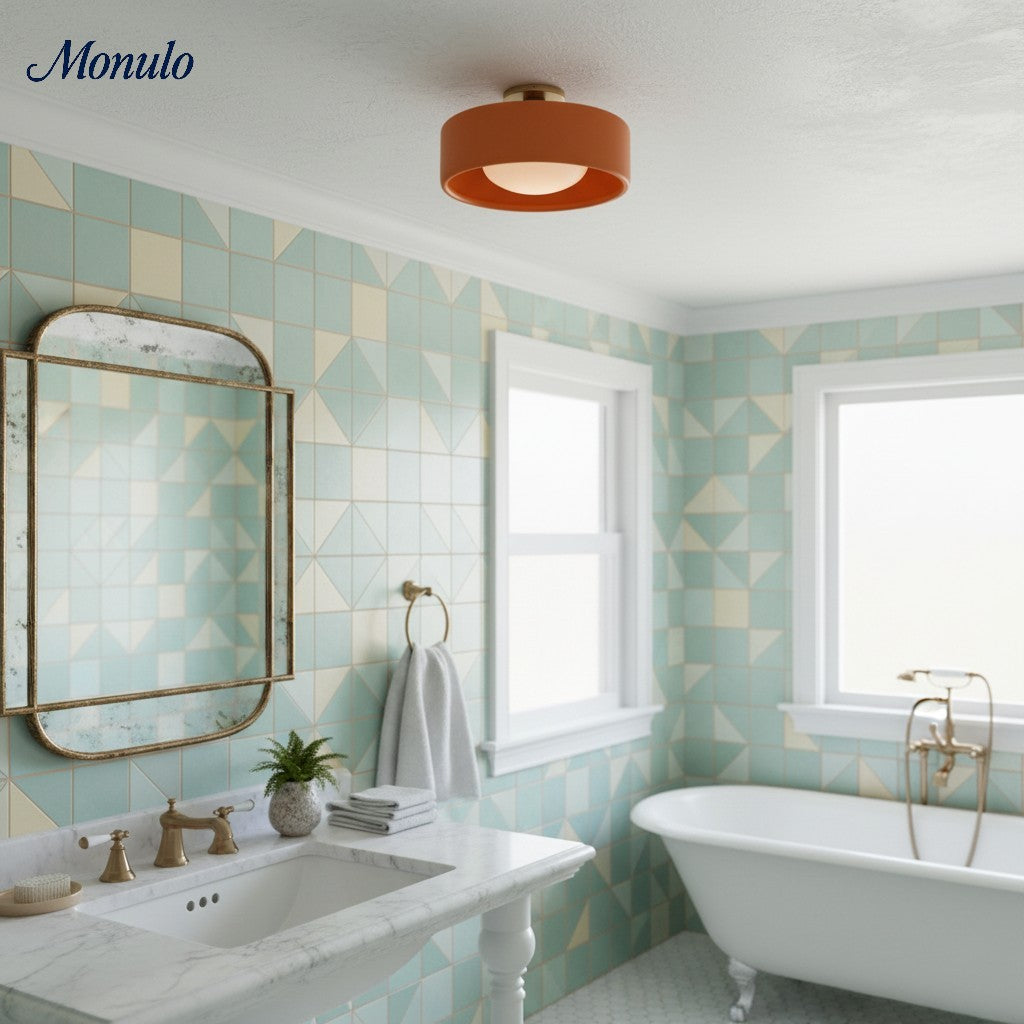 Porcelain Flush Mount Ceiling Light