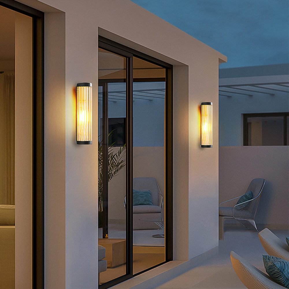 Modern Semi-Cylinder Outdoor Wall Sconce Light