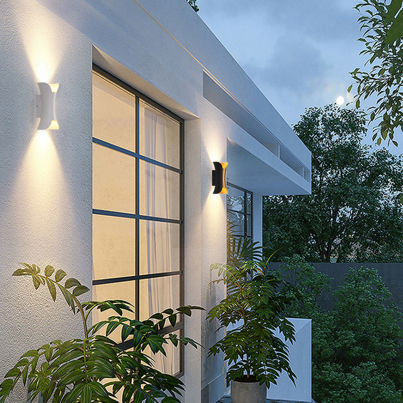 Sculpted Up-Down Outdoor LED Wall Light
