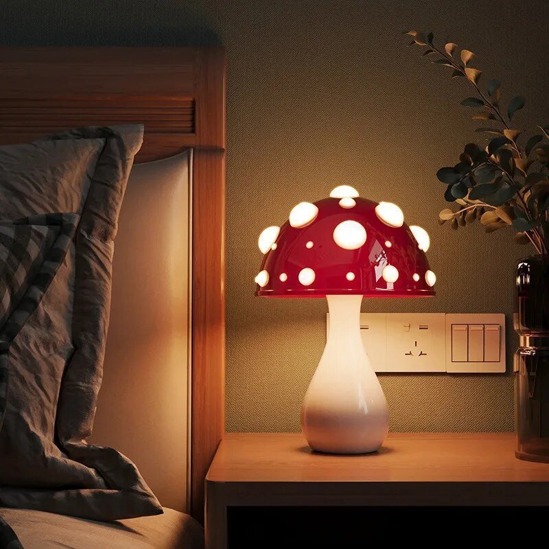 Decorative Fairy Mushroom Table Lamp
