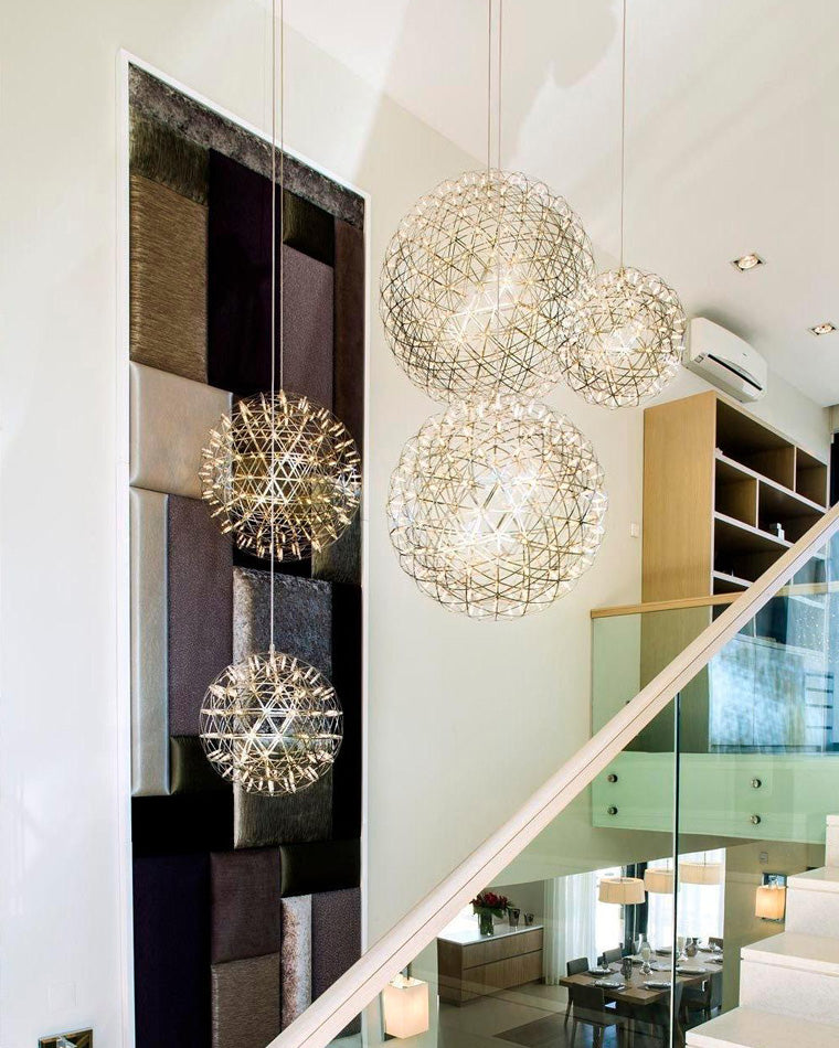 Designer LED Sphere Chandelier with Adjustable Height