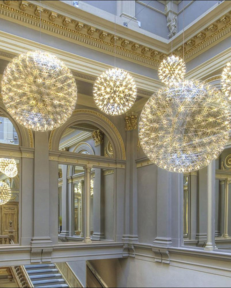 Designer LED Sphere Chandelier with Adjustable Height