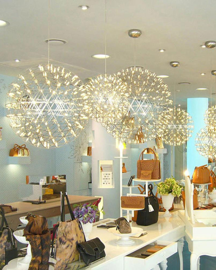 Designer LED Sphere Chandelier with Adjustable Height